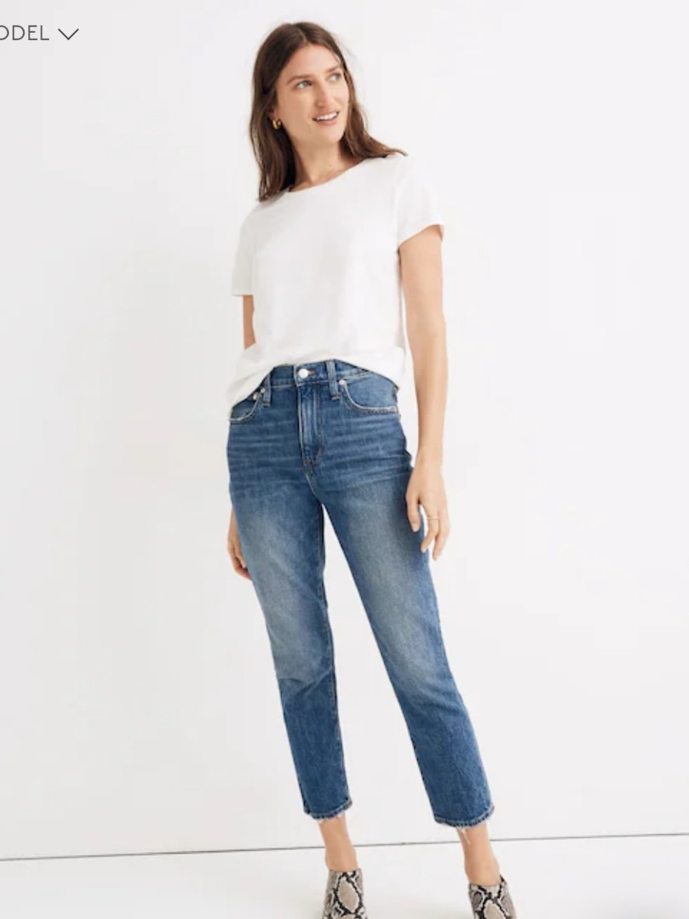 The High-Rise Slim Boyjean in Lavern Wash